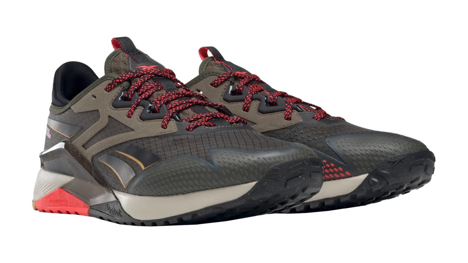 Reebok Nano X2 - Adventure - Men's - Army Green / Core Black / Neon Cherry